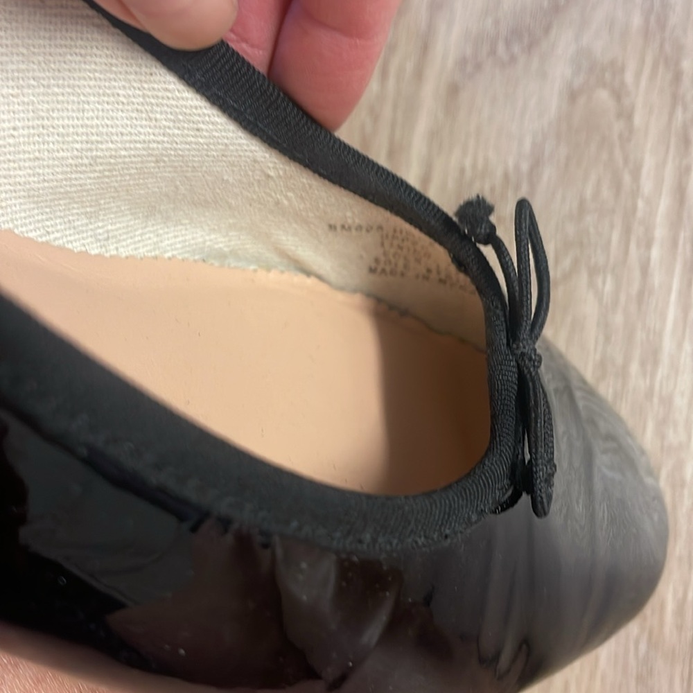 J. Crew Black Patent Leather Ballet Flats size 7 1/2 - Picture 2 of 6